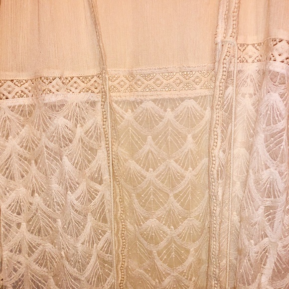 Cream colored, lace, Boho kimono - Picture 3 of 5